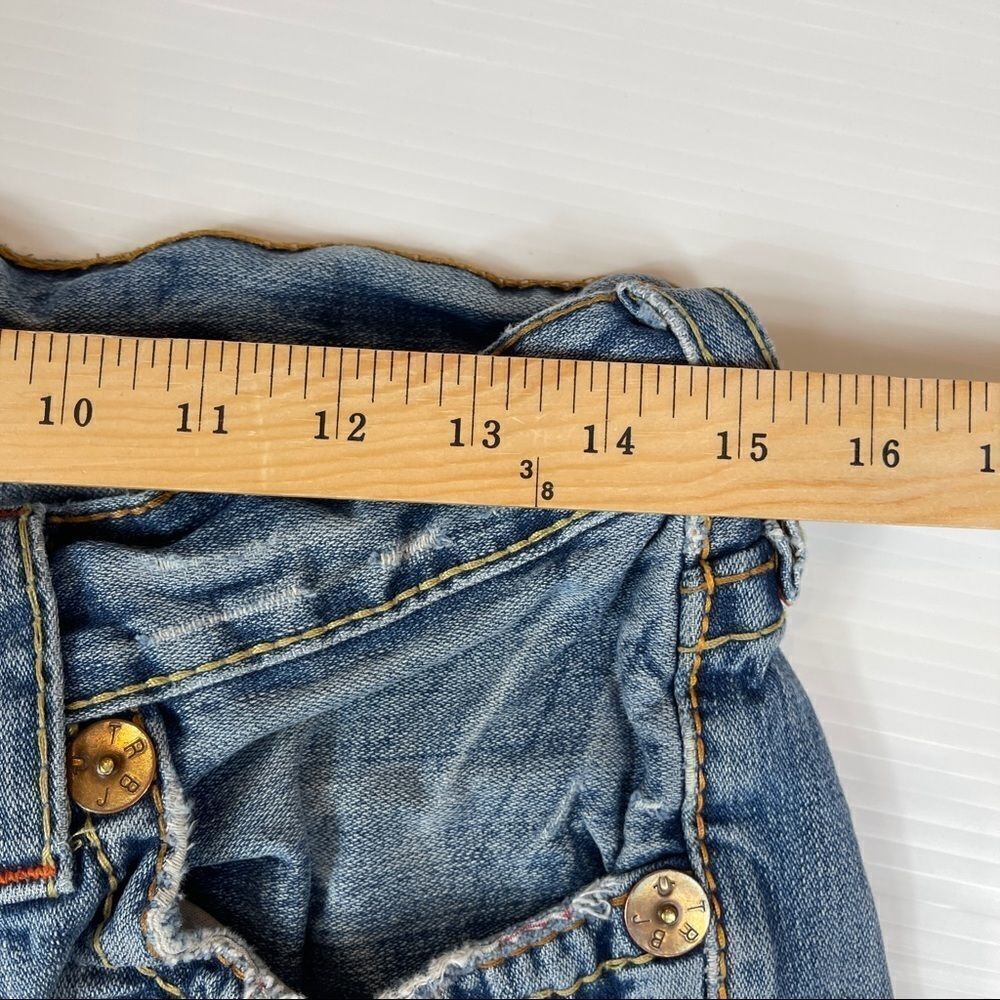 True Religion Rainbow Bobby Destroyed Distressed Jeans Mens 30x33 Denim - Picture 11 of 13